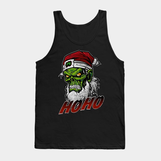 Santa Claus Zombie Skull Tank Top by RockabillyM